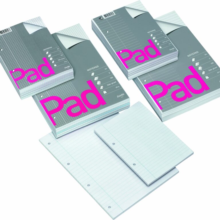 Bantex Standardblok 2 huller lin. 60g hvid A5 5blk/pak