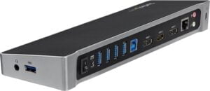 StarTech.com Triple Monitor USB 3.0 Laptop - 4K HDMI, 2x DisplayPort - Universal USB Dock for Windows & Mac OS (USB3DOCKH2DP) Dockingstation