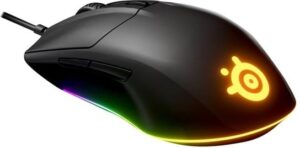 SteelSeries Rival 3 Optisk Kabling Sort
