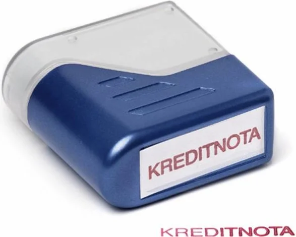 Deskmate Stempel Kreditnota rød tekst