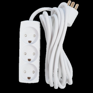 Stikdåse Til 3 stik Med Jord 3m Ledning