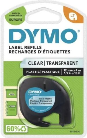 DYMO LetraTAG Tape  (1,2 cm x 4 m) 1rulle(r) - S0721550