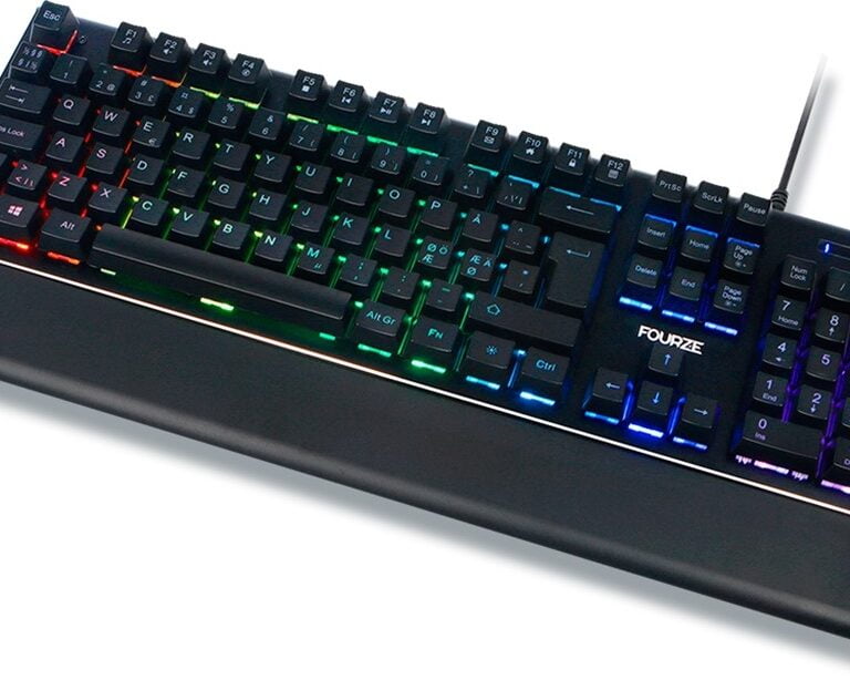 Fourze GK100 Tastatur Mekanisk RGB Kabling Nordisk