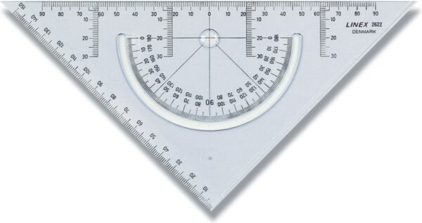 Geometritrekant Linex 2622 m/vinkelmåler