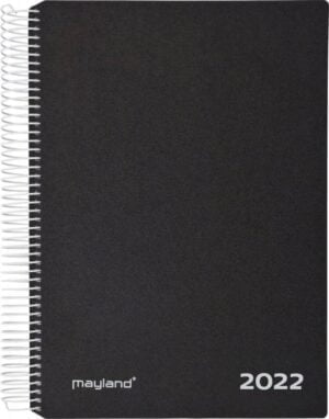 Mayland Timekalender 2022 hård PP sort 17x23,5cm 1dag/side 22 2180 00
