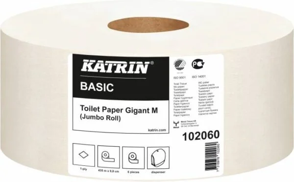 Toiletpapir Katrin Basic Gig M 1-lags 435m 6rl 102060