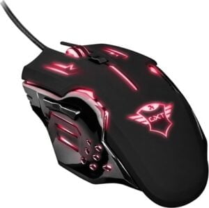 Trust GXT 108 Rava Illuminated Gaming Optisk Kabling Grå