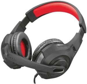 Trust GXT 307 Ravu Kabling Headset Sort Rød