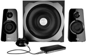 Trust Tytan 2.1 Subwoofer Speaker Set 2.1-kanal Højttalersystem Sort