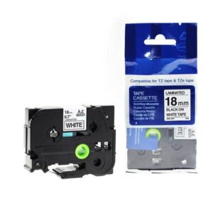 TZe241 Tape sort tekst på hvid - 18mm x 8m - Kompatibel Brother - TZe241