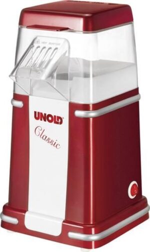 UNOLD 48525 Popcorn-maskine 900W Metallisk rød/sølv/hvid