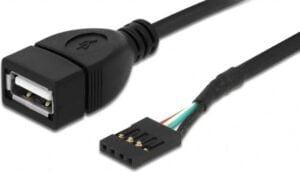 DeLOCK USB 2.0 USB-kabel 15cm Sort