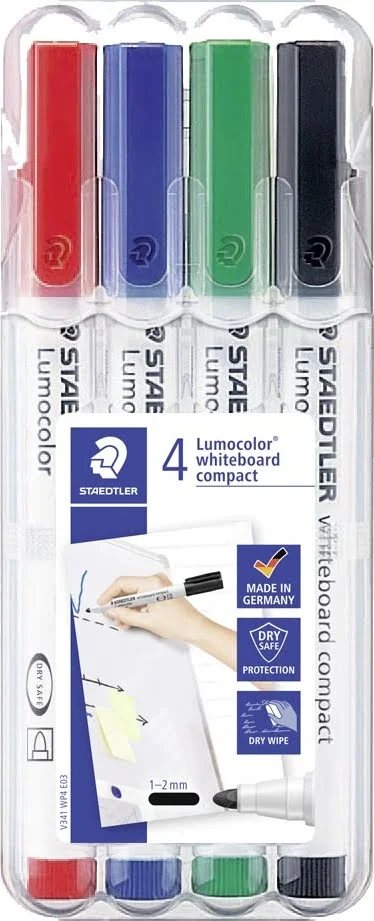 Whiteboard Marker Staedtler Lumocolor Compact ass 4stk.