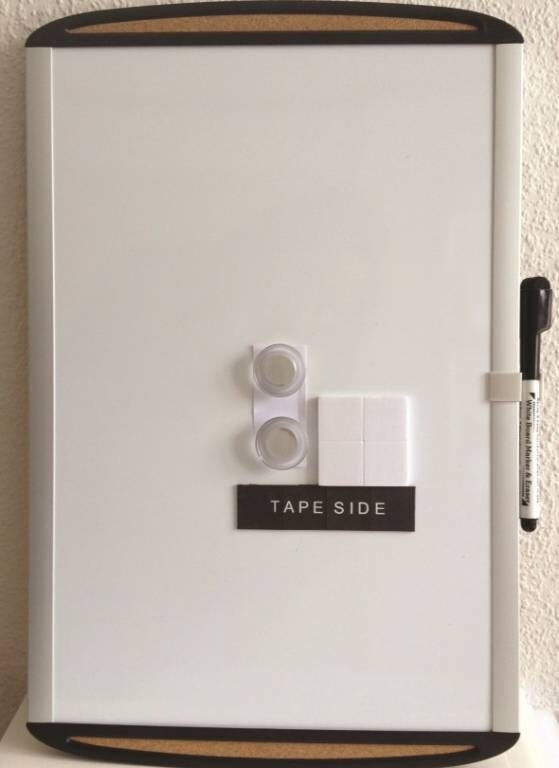 Whiteboard tavle 28x43cm m/pinboard