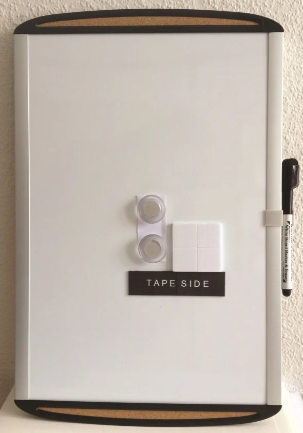 Whiteboard tavle 46x61cm m/pinboard